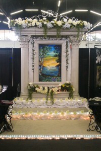 Backdrop with Stained Glass for Wedding Venues